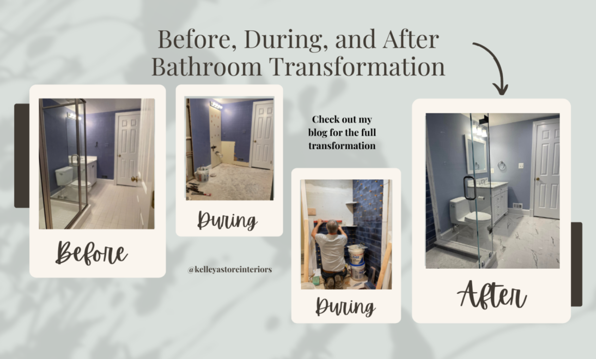 Stylish Blue-Gray Bathroom Renovation